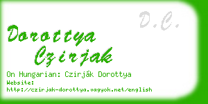 dorottya czirjak business card